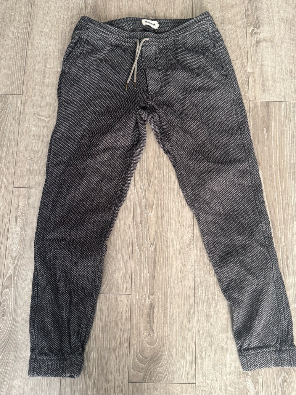TAYLOR STITCH Men's Gray Textured Jogger Pants - Casual Drawstring